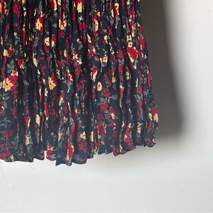 Express Navy Blue Floral Mini Skirt